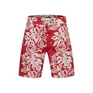 Polo Ralph Lauren Plavecké šortky 'PALM ISLAND'  červená / biela