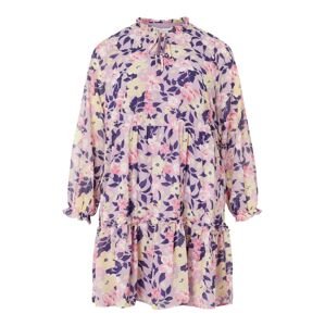 EVOKED Košeľové šaty 'Viura'  béžová / slivková / svetlofialová / ružová