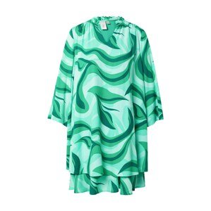 Y.A.S Košeľové šaty 'SWIRL'  svetlozelená / trávovo zelená / jedľová