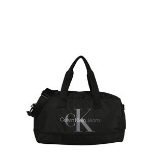 Calvin Klein Jeans Víkendová taška  sivá / čierna