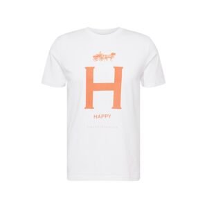 EINSTEIN & NEWTON Tričko 'Happy Paris'  oranžová / biela