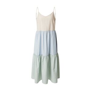 NÜMPH Letné šaty 'Cassine'  dymovo modrá / svetlomodrá / pastelovo zelená / ružová