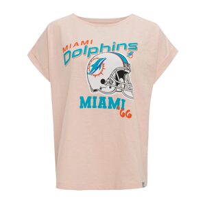 Recovered Funkčné tričko 'Miami Dolphins'  azúrová / pastelovo ružová / čierna / biela