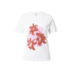 ESPRIT Tričko  homárová / ružová / biela