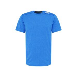 ADIDAS PERFORMANCE Funkčné tričko  modrá melírovaná / biela