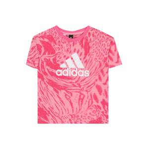 ADIDAS SPORTSWEAR Funkčné tričko 'Future Icons Hybrid Animal Print  '  ružová / svetloružová / biela