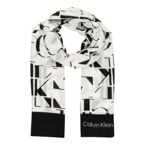 Calvin Klein Jeans Šatka  čierna / biela