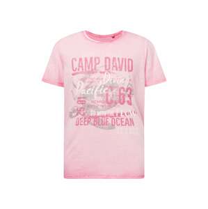 CAMP DAVID Tričko  sivá / ružová / svetloružová / šedobiela