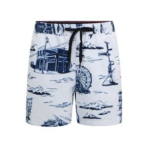 Tommy Hilfiger Underwear Plavecké šortky  biela / námornícka modrá