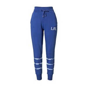 Lauren Ralph Lauren Športové nohavice 'BARRIC'  biela / modrá