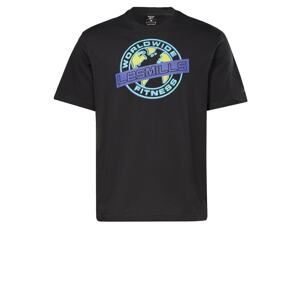 Reebok Sport Funkčné tričko 'Les Mills®'  modrosivá / svetlomodrá / svetložltá / čierna