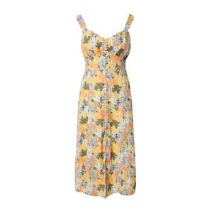 Abercrombie & Fitch Letné šaty  svetlomodrá / žltá / zelená / oranžová