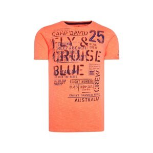 CAMP DAVID Tričko  námornícka modrá / oranžová
