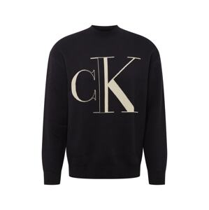 Calvin Klein Jeans Sveter  čierna / nebielená