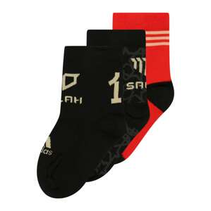 ADIDAS PERFORMANCE Športové ponožky 'Salah'  béžová / sivá / červená / čierna