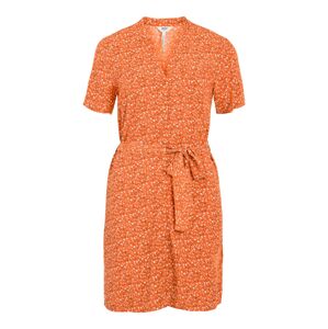 OBJECT Košeľové šaty 'Ema Elise'  tmavozelená / oranžová / biela