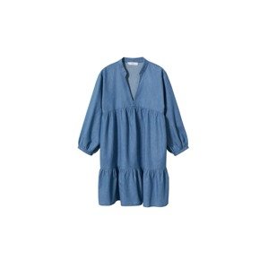 MANGO Košeľové šaty 'Carmen'  modrá