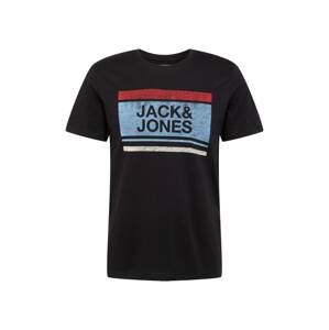 JACK & JONES Tričko 'BRYAN''  svetlomodrá / červená / čierna / biela