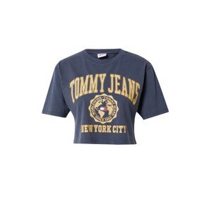 Tommy Jeans Tričko  tmavomodrá / pastelovo žltá / červená / biela