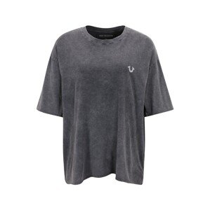 True Religion Oversize tričko  striebornosivá / čierna melírovaná