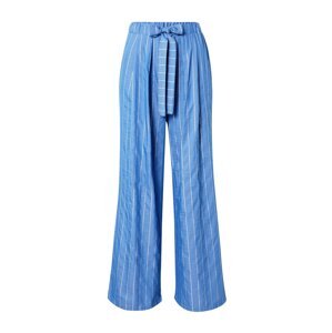Koton Plisované nohavice  kráľovská modrá / biela