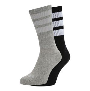 ADIDAS ORIGINALS Ponožky '3 STR CREW SOCK'  sivá melírovaná / čierna / biela