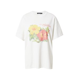 Nasty Gal Oversize tričko 'Hawaii'  zmiešané farby / biela