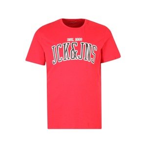 Jack & Jones Plus Tričko 'CEMB'  jasne červená / čierna / biela