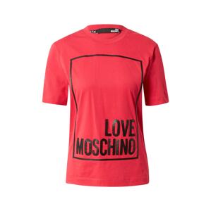 Love Moschino Tričko  červená / čierna
