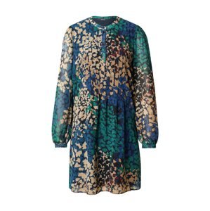 Esprit Collection Šaty  tmavobéžová / modrá / zelená / čierna