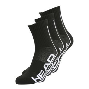 HEAD Športové ponožky  čierna / biela