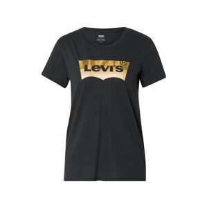 LEVI'S Tričko  zlatá / čierna / biela