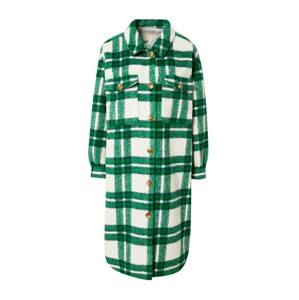 NÜMPH Prechodný kabát 'EDELE'  zelená / biela / trávovo zelená