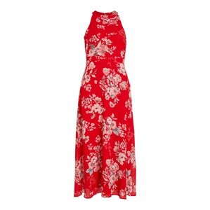 VILA Letné šaty 'Tagettes'  sivá / ružová / červená