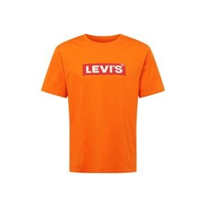 LEVI'S Tričko  oranžová / tmavočervená / biela