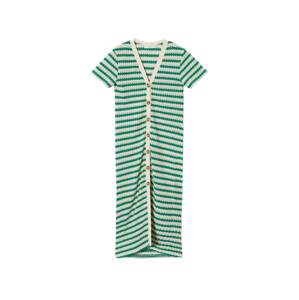 MANGO Pletené šaty 'Tuni'  svetlosivá / zelená