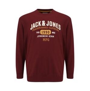 Jack & Jones Plus Mikina  žltá / červená / purpurová / biela