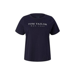 Tom Tailor Women + Tričko  námornícka modrá / biela