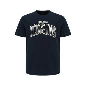Jack & Jones Plus Tričko 'CEMB'  námornícka modrá / biela