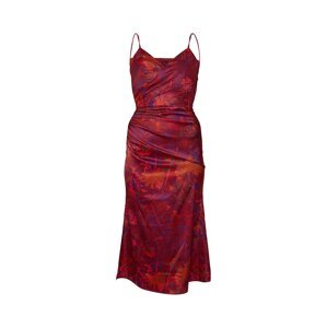 Chi Chi London Kokteilové šaty  fialová / červená / hrdzavo červená / svetločervená