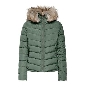 ONLY Zimná bunda  zelená / piesková / tmavobéžová
