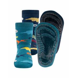 EWERS Ponožky 'Dinos'  zmiešané farby / nebesky modrá / tmavomodrá