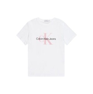 Calvin Klein Jeans Tričko  staroružová / čierna / biela