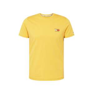 Tommy Jeans Tričko  žltá / tmavomodrá / červená