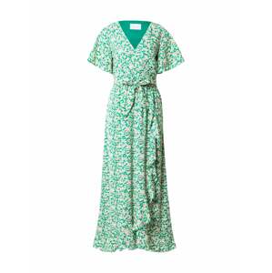 SISTERS POINT Letné šaty  trávovo zelená / šedobiela / žltá / ružová
