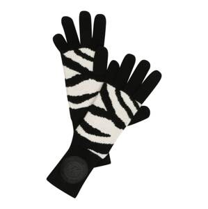 MICHAEL Michael Kors Prstové rukavice  čierna / šedobiela