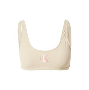 Calvin Klein Swimwear Bikinový top  piesková / svetloružová / biela
