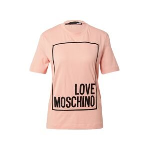 Love Moschino Tričko  svetloružová / čierna