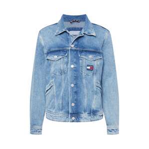 Tommy Jeans Prechodná bunda  modrá denim / pastelovo červená / biela