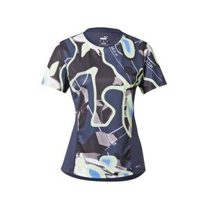 PUMA Funkčné tričko  tmavomodrá / limetová / námornícka modrá / svetlosivá